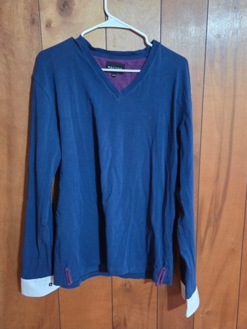 Maceeo Paris Mens Blue Long Sleeve Sweater Size 5 XL